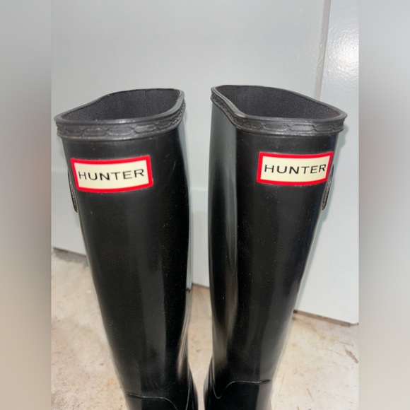 Hunter Women's Original Tall Gloss Rain Boots size 6 black - Picture 11 of 16